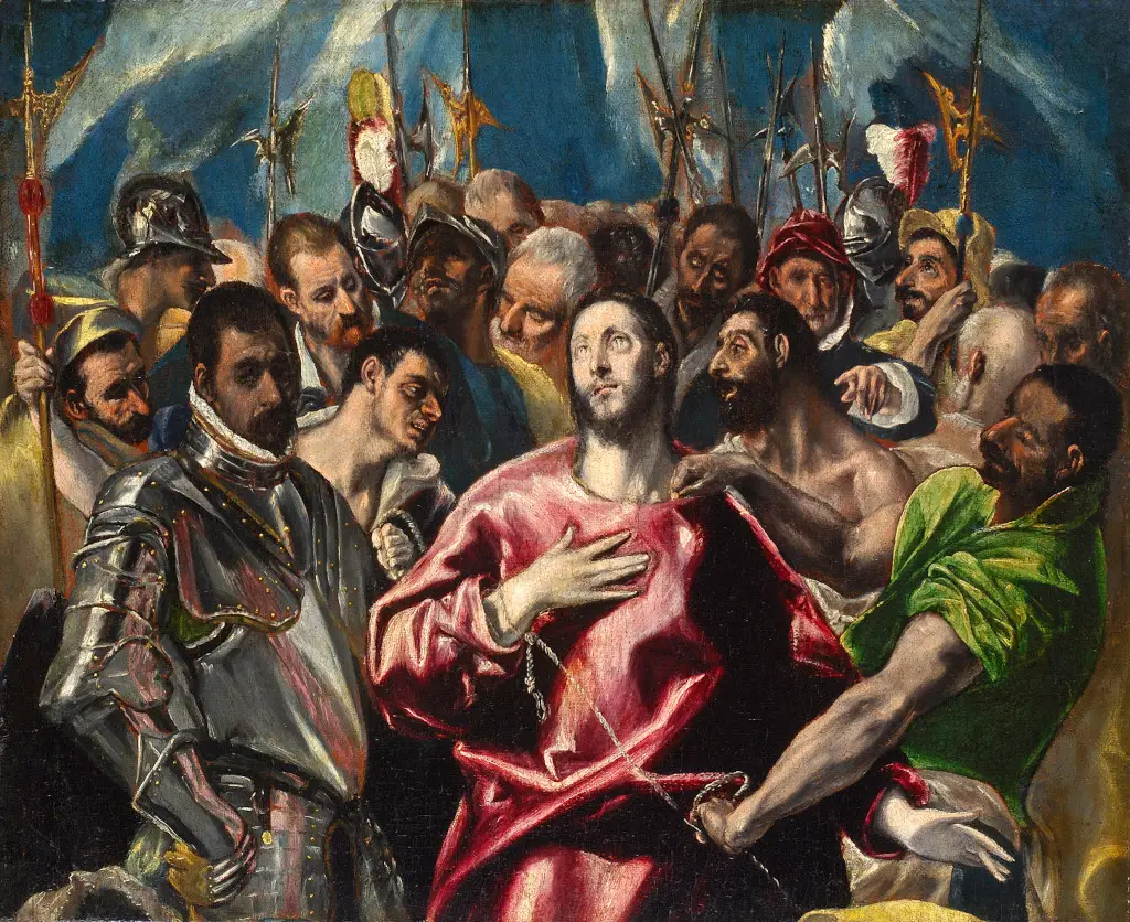 Disrobing of Christ (Lyon, Half Painting Version) in Detail El Greco